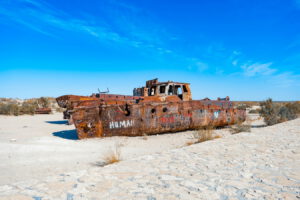schiff auf sand